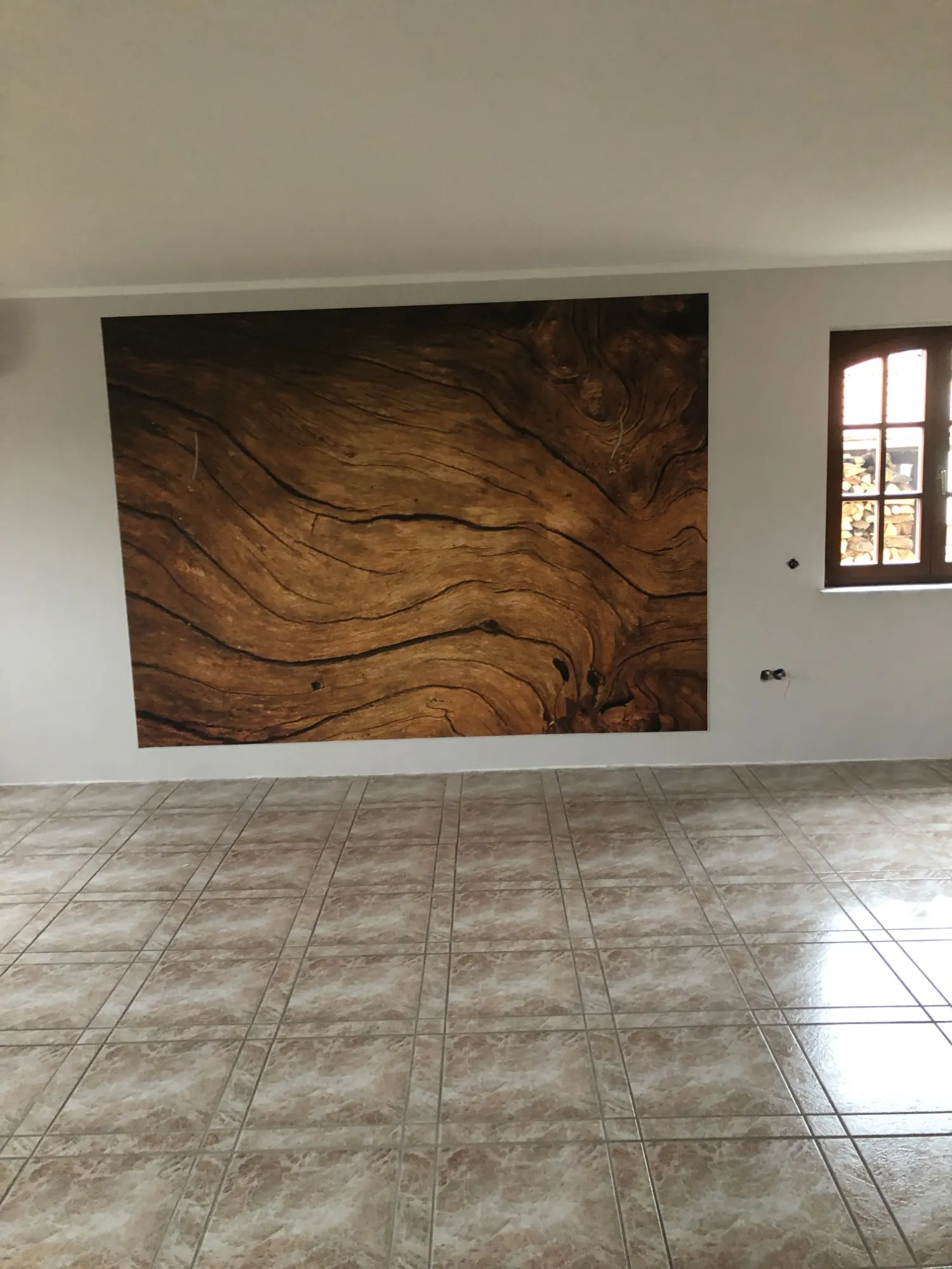 Wandfläche in Holzoptik